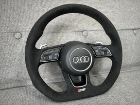 Audi RS3 8Y Alcantara Flat Bottom Steering Wheel With DSG Paddle RS Mode Genuine