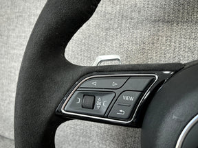 Audi RS3 8Y Alcantara Flat Bottom Steering Wheel With DSG Paddle RS Mode Genuine