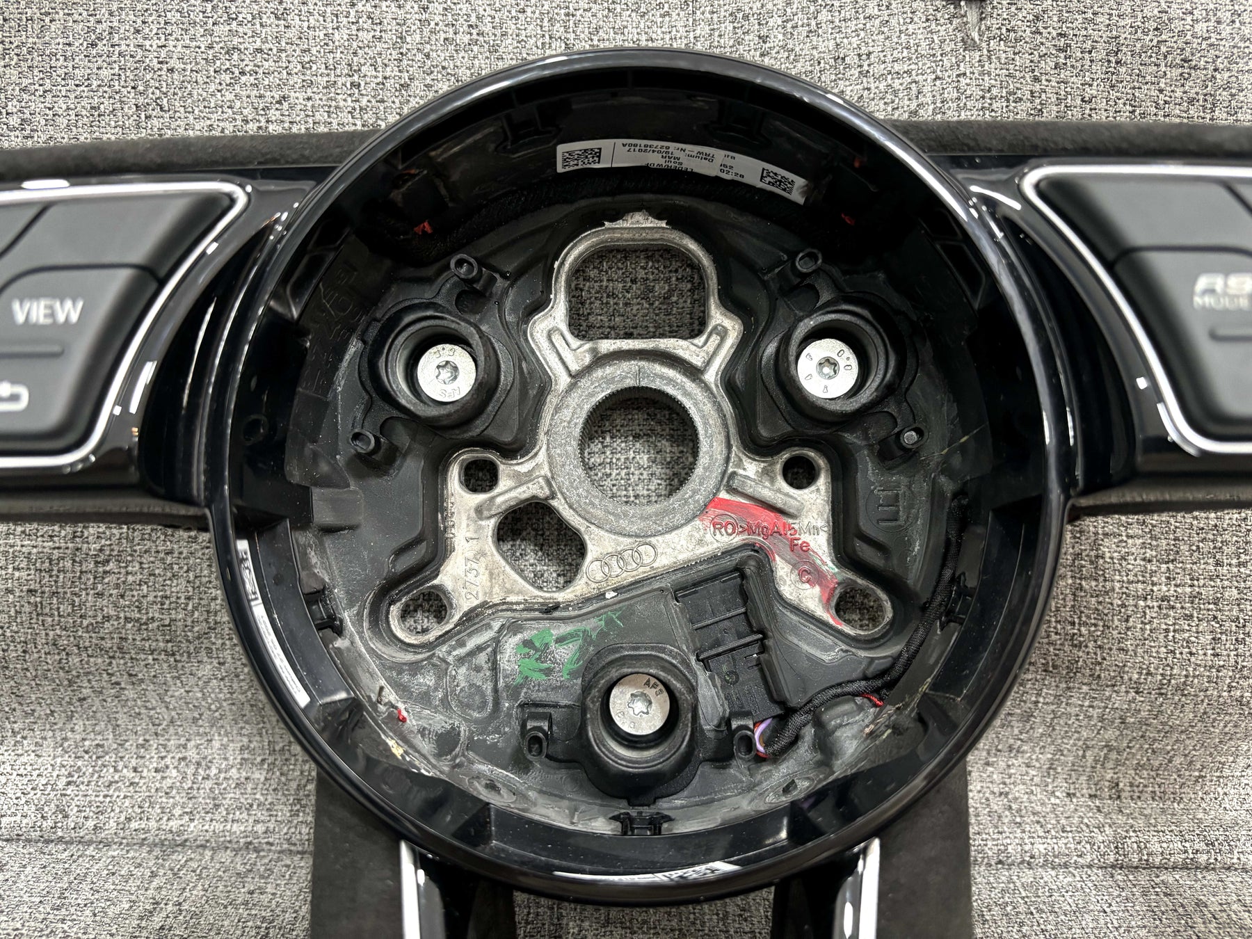 Audi RS3 8Y Alcantara Flat Bottom Steering Wheel With DSG Paddle RS Mode Genuine