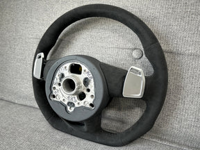 Audi RS3 8Y Alcantara Flat Bottom Steering Wheel With DSG Paddle RS Mode Genuine