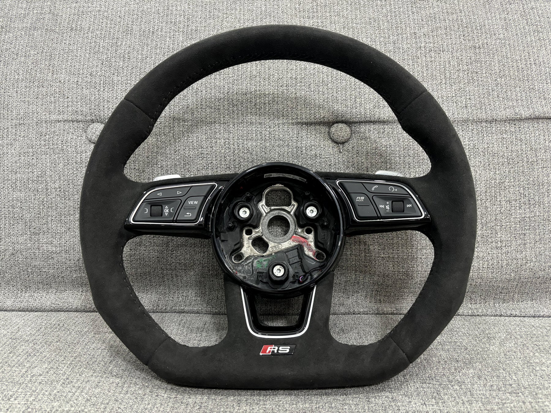 Audi RS3 8Y Alcantara Flat Bottom Steering Wheel With DSG Paddle RS Mode Genuine