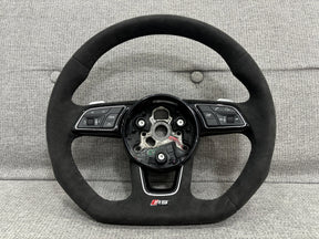 Audi RS3 8Y Alcantara Flat Bottom Steering Wheel With DSG Paddle RS Mode Genuine