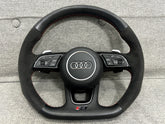 Audi RS3 Alcantara Flat Bottom Steering Wheel A3 S3 RS3 8V 8Y 2015-2025 Genuine