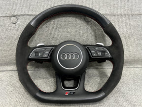 Audi RS3 Alcantara Flat Bottom Steering Wheel A3 S3 RS3 8V 8Y 2015-2025 Genuine