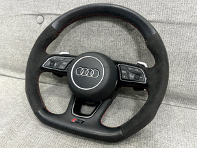Audi RS3 Alcantara Flat Bottom Steering Wheel A3 S3 RS3 8V 8Y 2015-2025 Genuine
