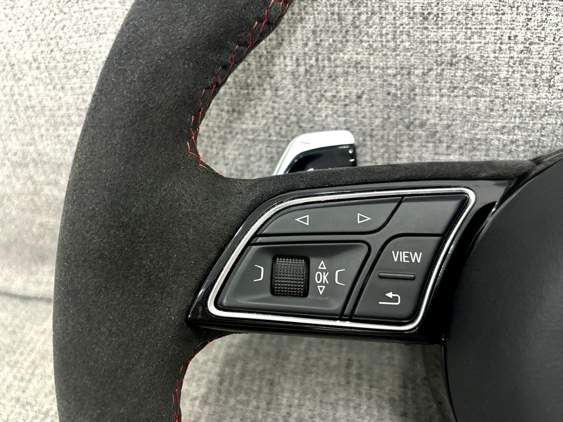 Audi RS3 Alcantara Flat Bottom Steering Wheel A3 S3 RS3 8V 8Y 2015-2025 Genuine