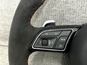 Audi RS3 Alcantara Flat Bottom Steering Wheel A3 S3 RS3 8V 8Y 2015-2025 Genuine