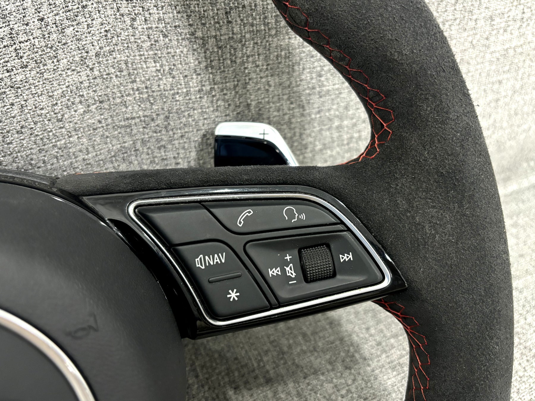 Audi RS3 Alcantara Flat Bottom Steering Wheel A3 S3 RS3 8V 8Y 2015-2025 Genuine