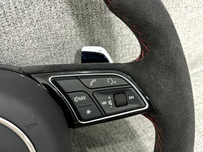 Audi RS3 Alcantara Flat Bottom Steering Wheel A3 S3 RS3 8V 8Y 2015-2025 Genuine