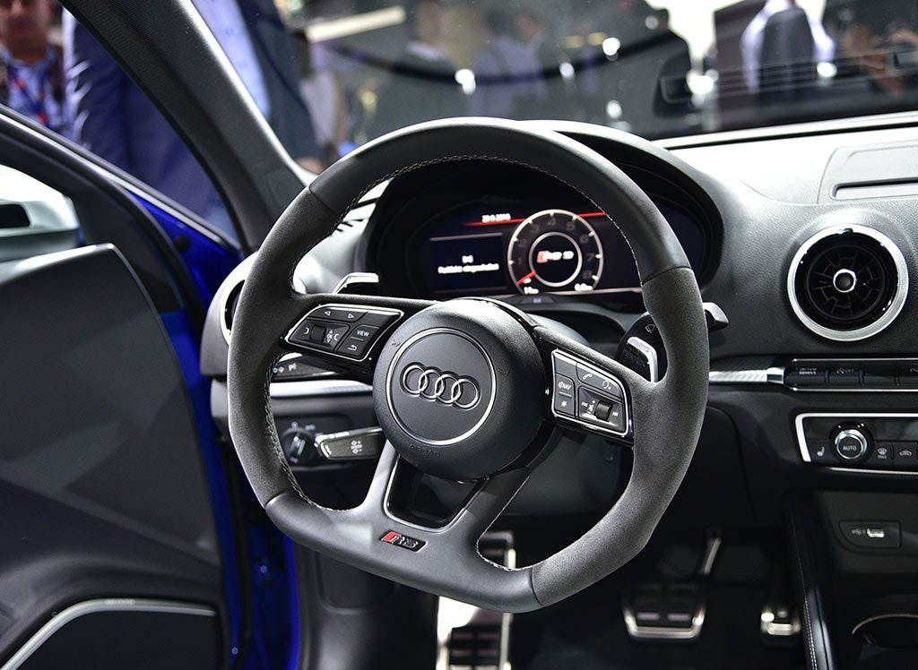 Audi RS3 Alcantara Flat Bottom Steering Wheel A3 S3 RS3 8V 8Y 2015-2025 Genuine
