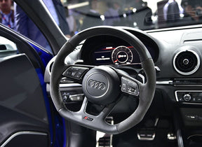 Audi RS3 Alcantara Flat Bottom Steering Wheel A3 S3 RS3 8V 8Y 2015-2025 Genuine