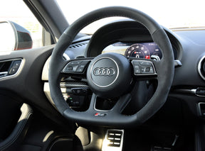 Audi RS3 Alcantara Flat Bottom Steering Wheel A3 S3 RS3 8V 8Y 2015-2025 Genuine