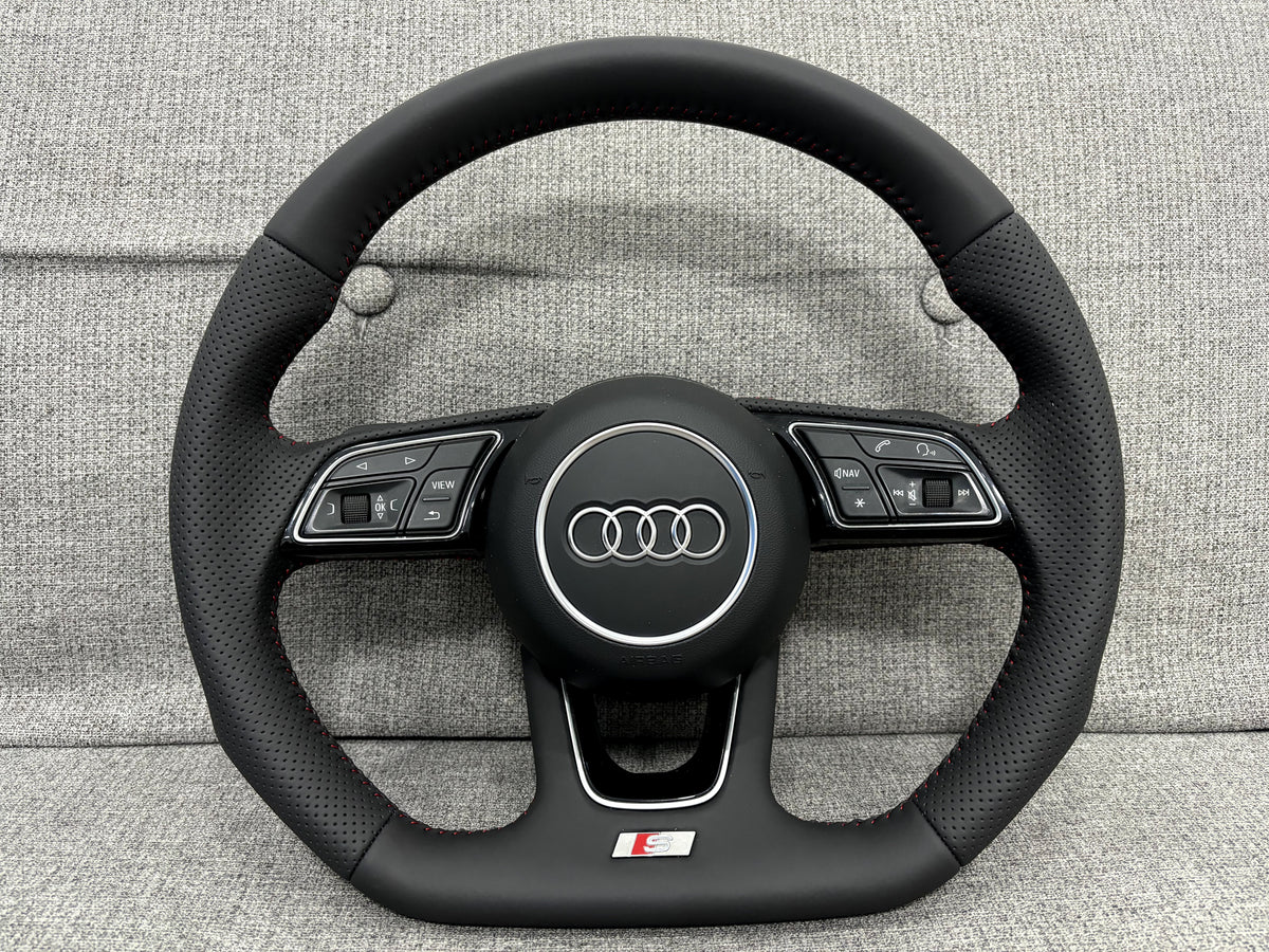 Audi S3 SQ2 S1 Flat Bottom S-Line Steering Wheel With Paddle Shifters Genuine