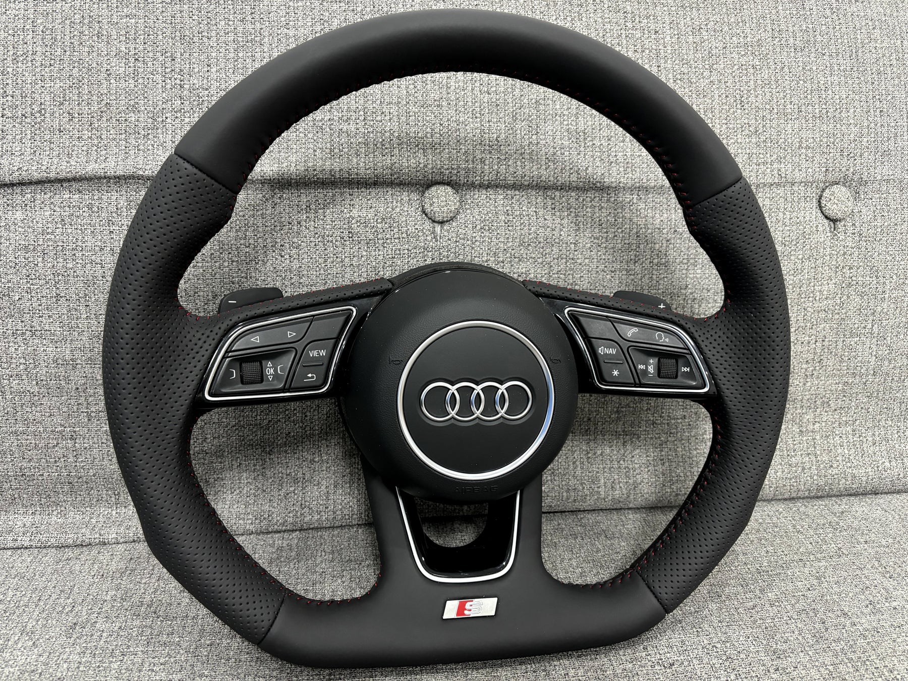 Audi S3 SQ2 S1 Flat Bottom S-Line Steering Wheel With Paddle Shifters Genuine
