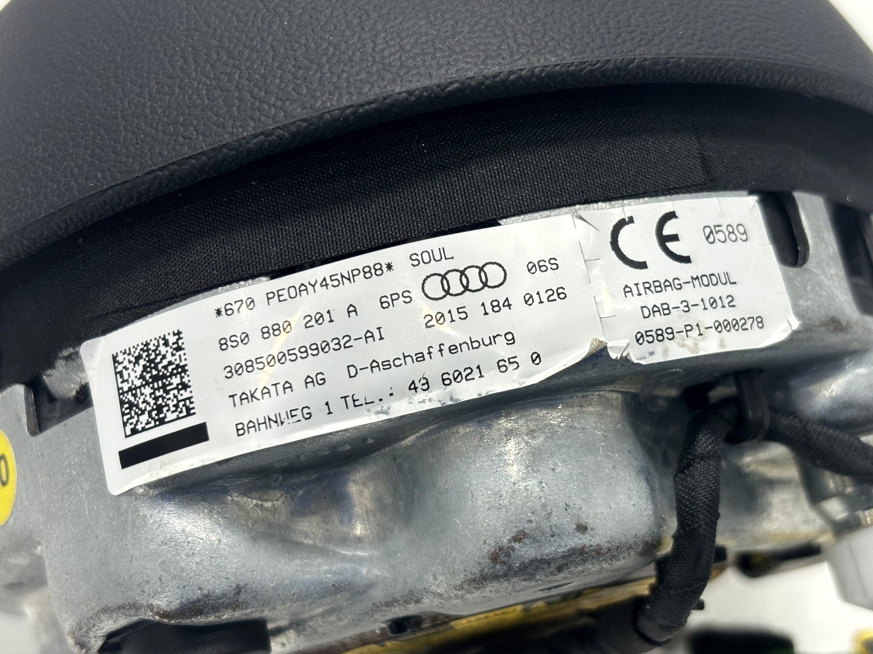 Audi TT MK3 8S R8 Steering Wheel Airbag Safety Part 8S0880201A Genuine