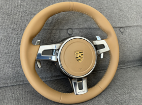 Porsche 911 997 991 Turbo GT 981 987 Panamera Cayenne Sport Steering Wheel Beige