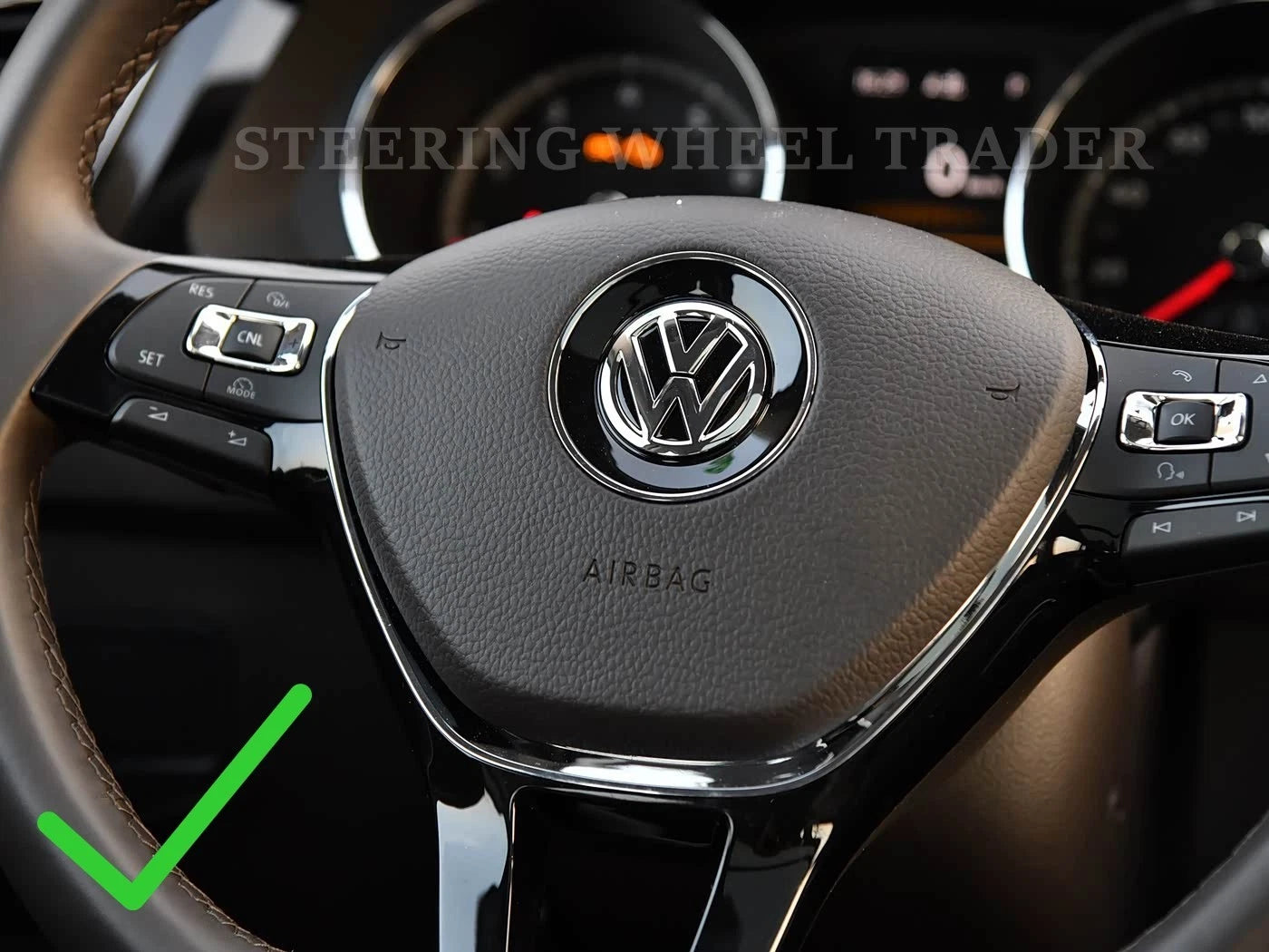 VW Caddy MK4 Steering Wheel Cruise Control CNL MODE Leather Flat Bottom